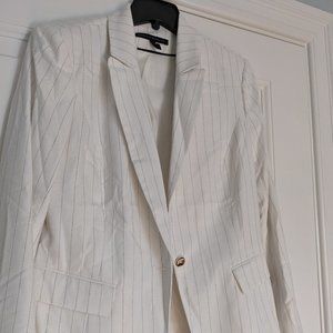 White House Black Market White Pinstripe Blazer- Size 12 Worn Once